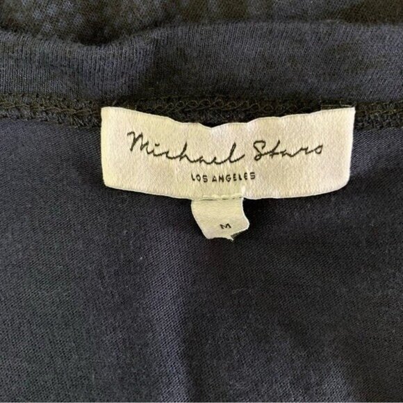Michael Stars Top Medium Black Long Sleeve Tee Minimalist Everyday Basic - Picture 4 of 5